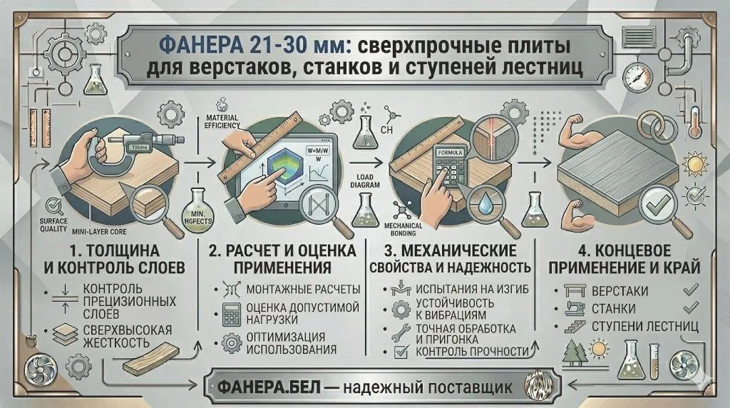 Фанера 21-30 мм: сверхпрочные плиты для верстаков, станков и ступеней лестниц